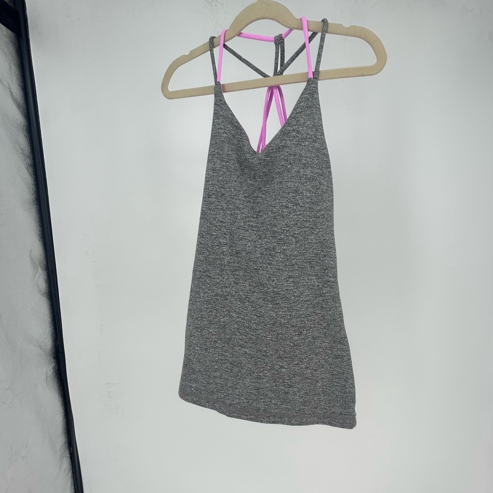 Ivivva Gray Tank Top with Pink Straps